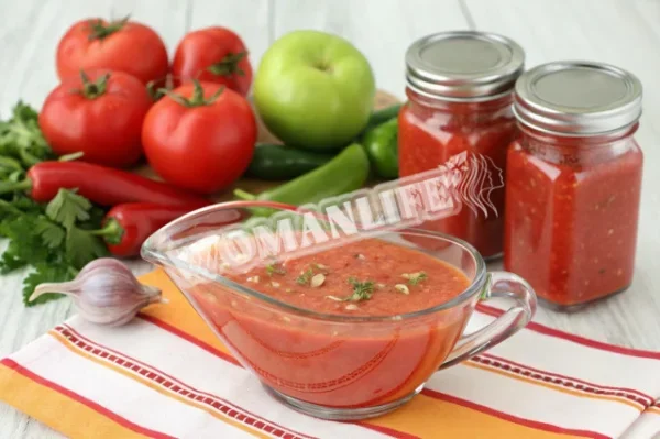 Аджика помідори, перець, яблука