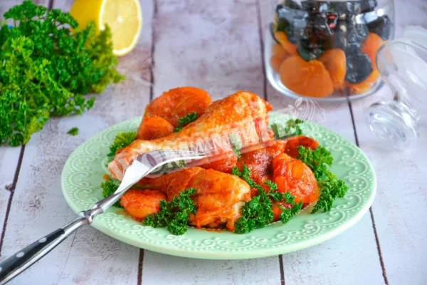 Курка з курагою і каррі