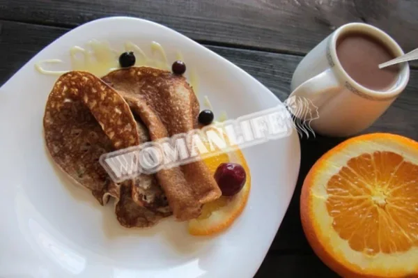 Млинці з кукурудзяними висівками