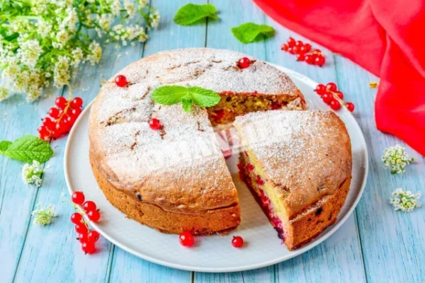 Шарлотка з замороженими ягодами