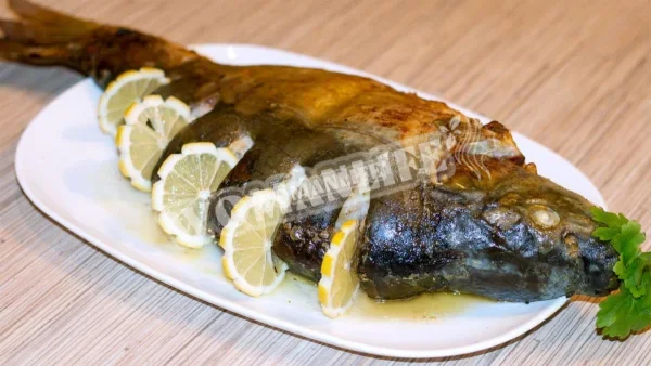 Запечений короп з овочами і грибами в духовці