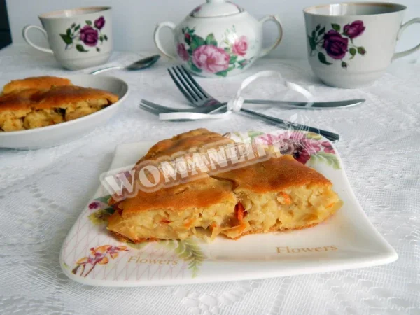 Пиріг з капустою без яєць