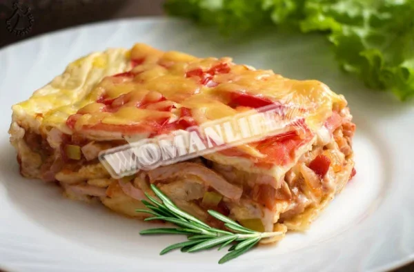 Лазанья з шинкою