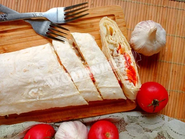 Лаваш зі шпротами