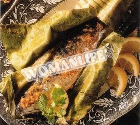 Риба, запечена у фользі з імбирним маслом
