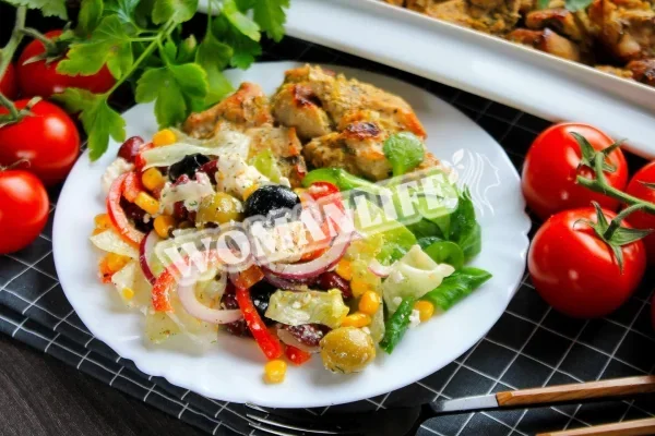Салатна квасоля кукурудзяний сир