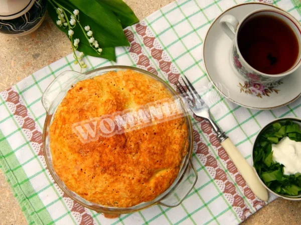 Пиріг зі щавлем і сиром на маргарині