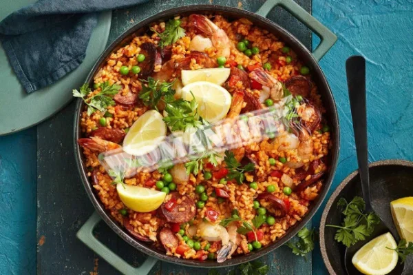 Паелья з креветками