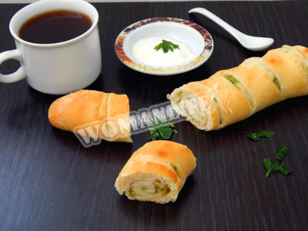 Багет з часником і зеленню