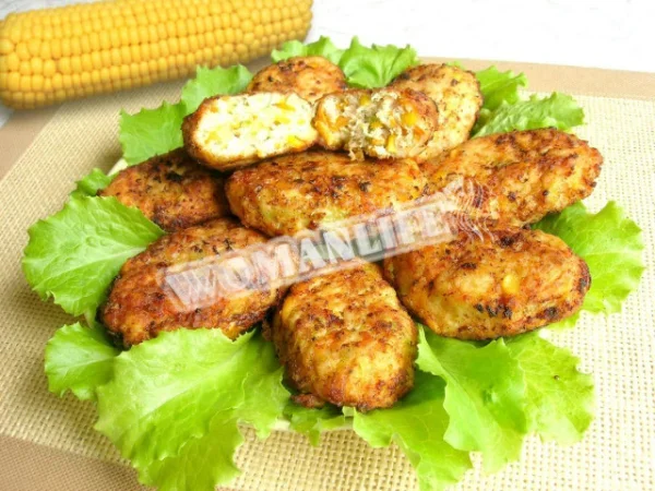 Гавайські курячі котлети з кукурудзою