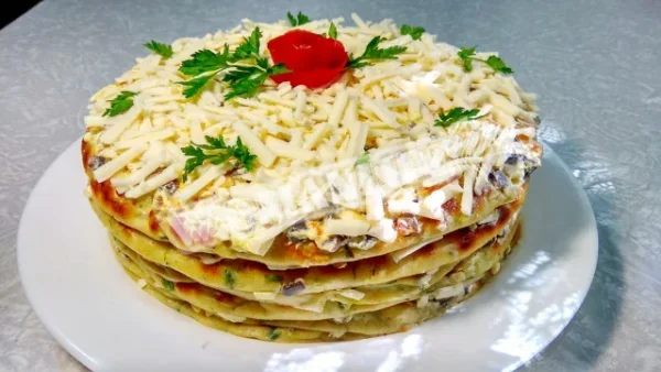 Закусочний торт з кабачків