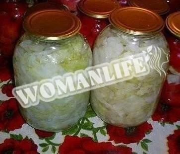 Капуста з цукром і оцтом на зиму