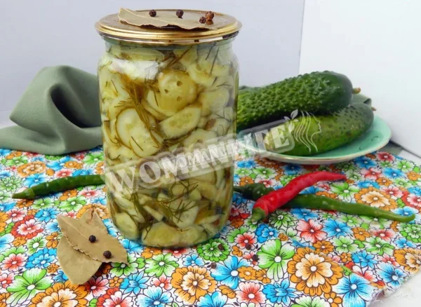 Огірок скибочками на зиму