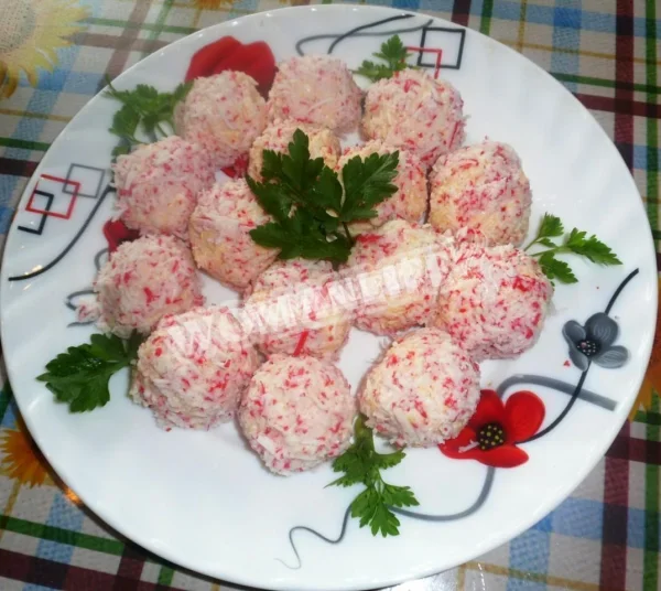 Крабові кульки з яйцем і сиром