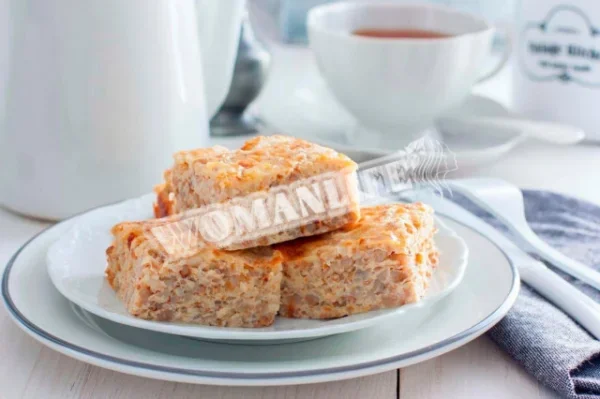 Гречаний крупеник з гречаним сиром
