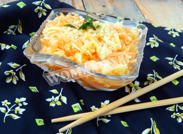 Корейська морква з кабачками на зиму