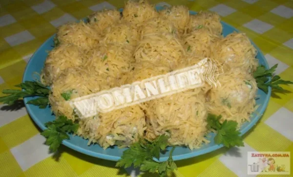 Закусочні кульки з печінки тріски