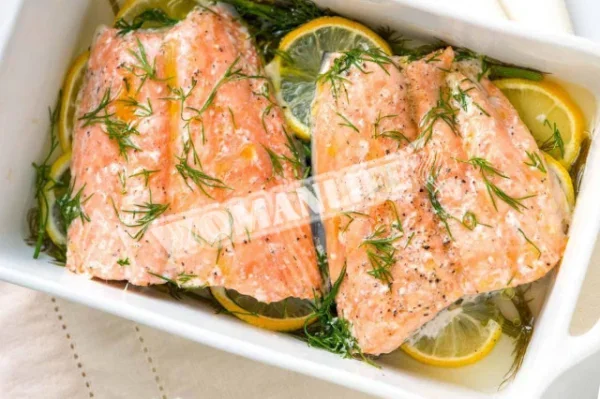 Сьомга з лимоном в духовці