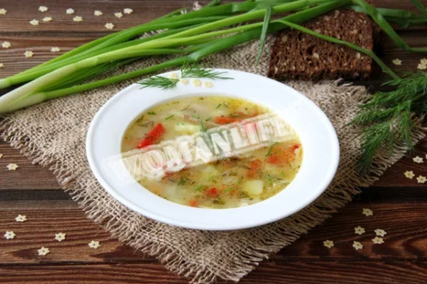 Суп із куркою та зірочками