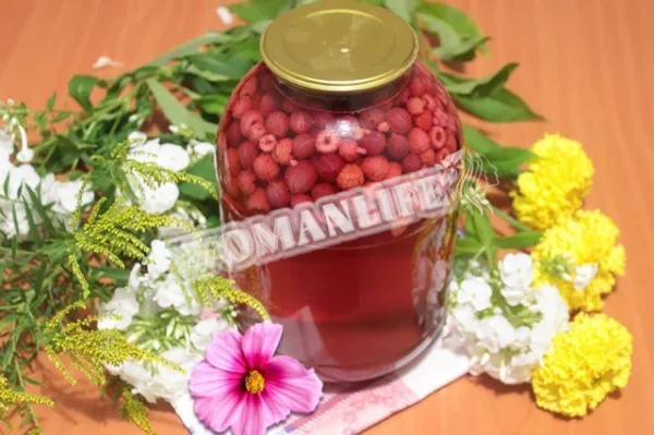 Компот з малини і агрусу