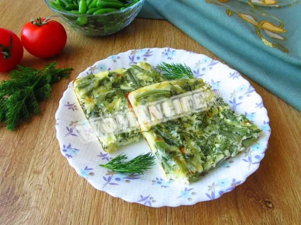 Омлет зі стручкової квасолею