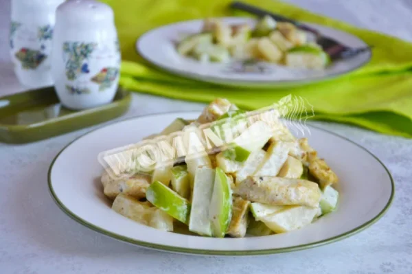 Салат курка ананас яблуко селера