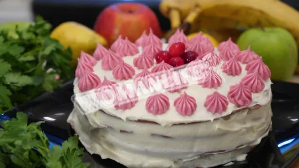 Ванільний бісквіт на сковороді з какао-порошком