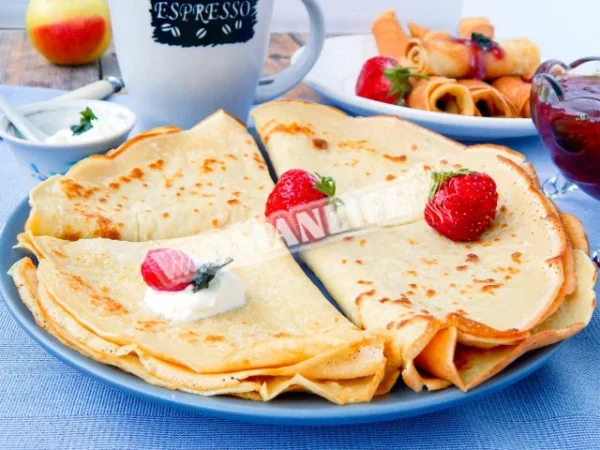 Млинці з млинцевого борошна на молоці