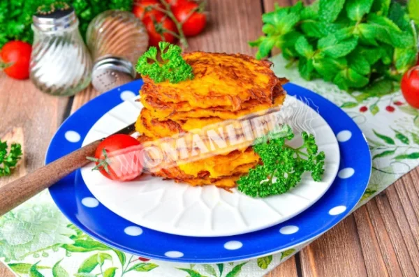 Оладки з гарбуза на сковороді