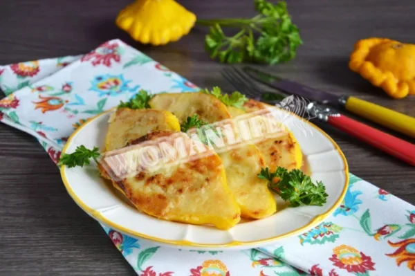 Смажені патисони з часником