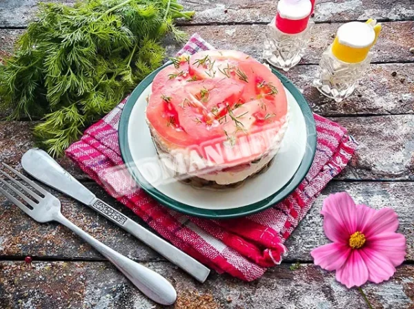 Салат Улюблений рецепт з копченою куркою