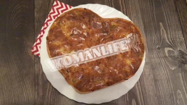 Киш з шинкою і грибами