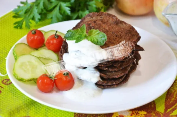 Оладки з курячої печінки