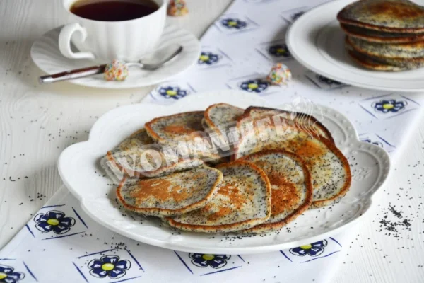 Млинці з маком на кефірі