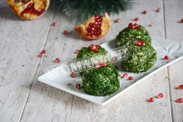 Смарагдові кульки з оселедцем закуска