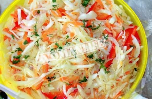 Консервований салат з сайри з капустою