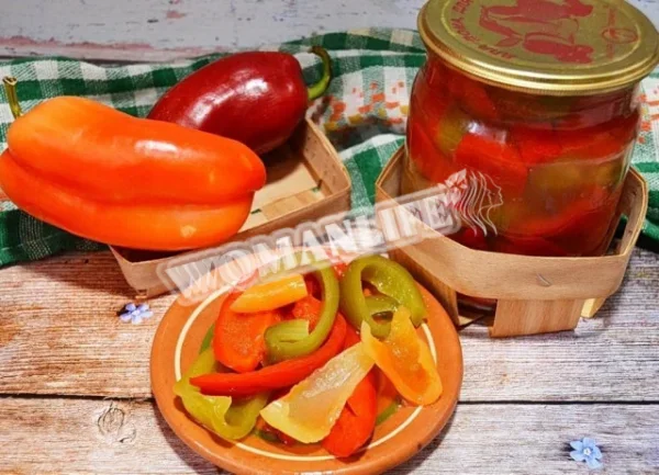 Маринований болгарський перець з соняшниковою олією на зиму