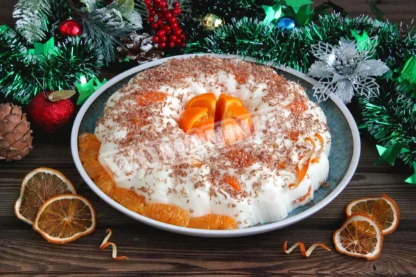 Десерт з мандаринами без випічки