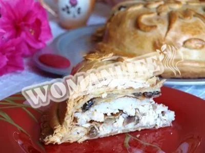 Млинець курка з куркою та грибами