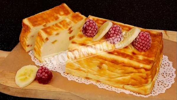 Запіканка сирна з манною крупою та смаком ванілі