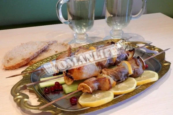 Шашлик зі свинини з лимоном в аерофритюрниці