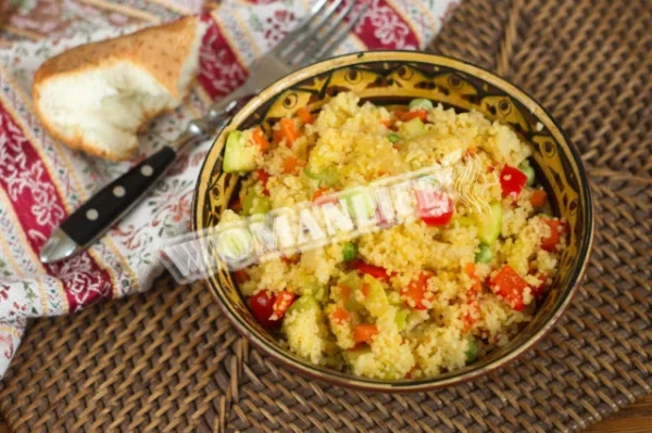 Овочевий кус-кус з горохом