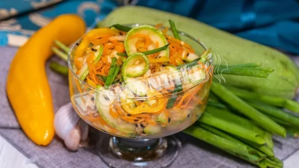 Корейський салат з кабачків і моркви