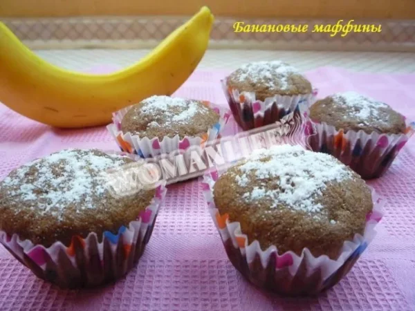 Масляні кекси з бананами