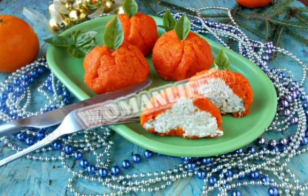 Салат у вигляді мандарина