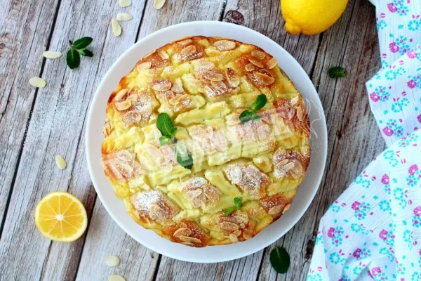 Лимонний заварний пиріг