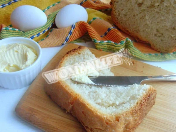 Французький хліб з сухим молоком в хлібопічці