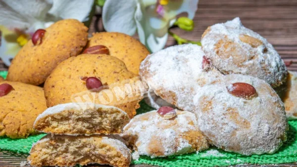 Пісочне печиво з меленим арахісом і ваніллю