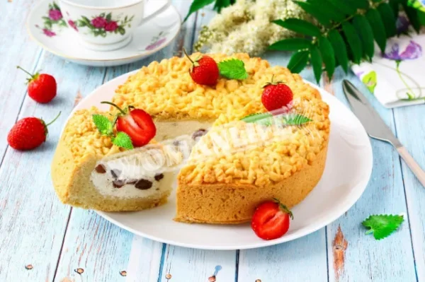 Пісочний пиріг з сиром в духовці