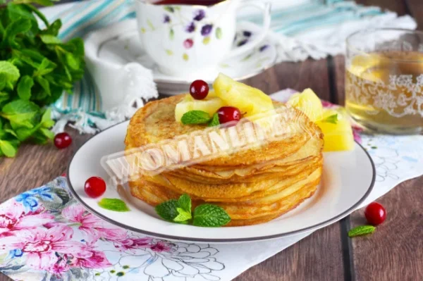Млинці на окропі без молока